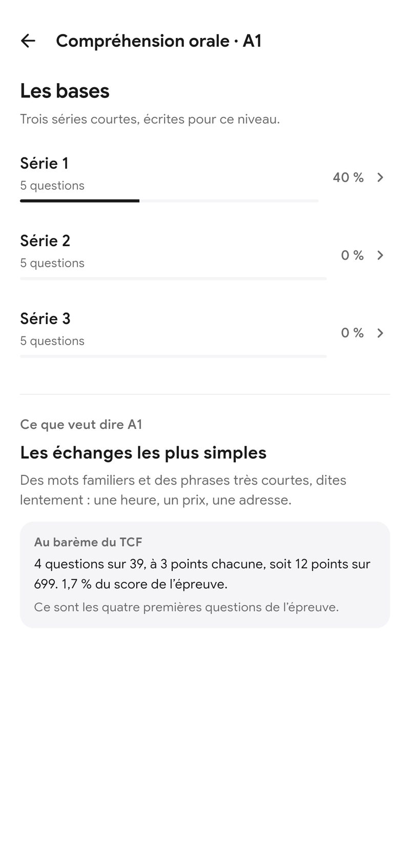 Chaque niveau dit ce qu'il vaut